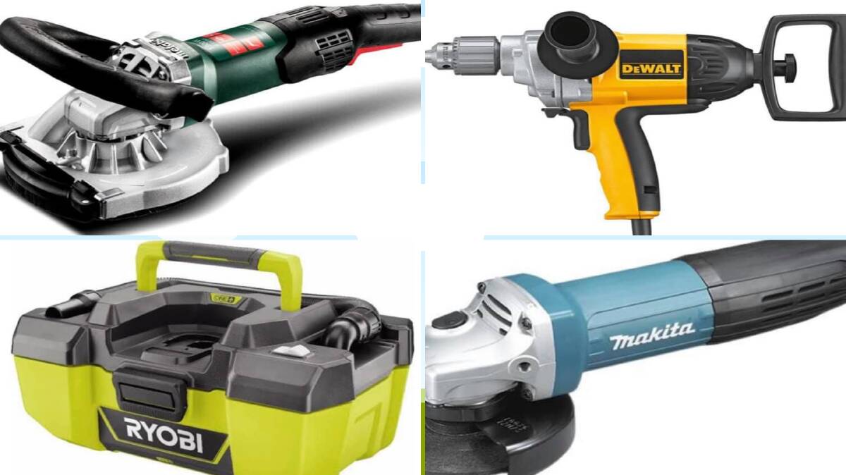 Costly theft: The powertools, similar to the ones pictured, were taken from a locked trailer in East Tamworth on Wednesday night. Photos: Supplied