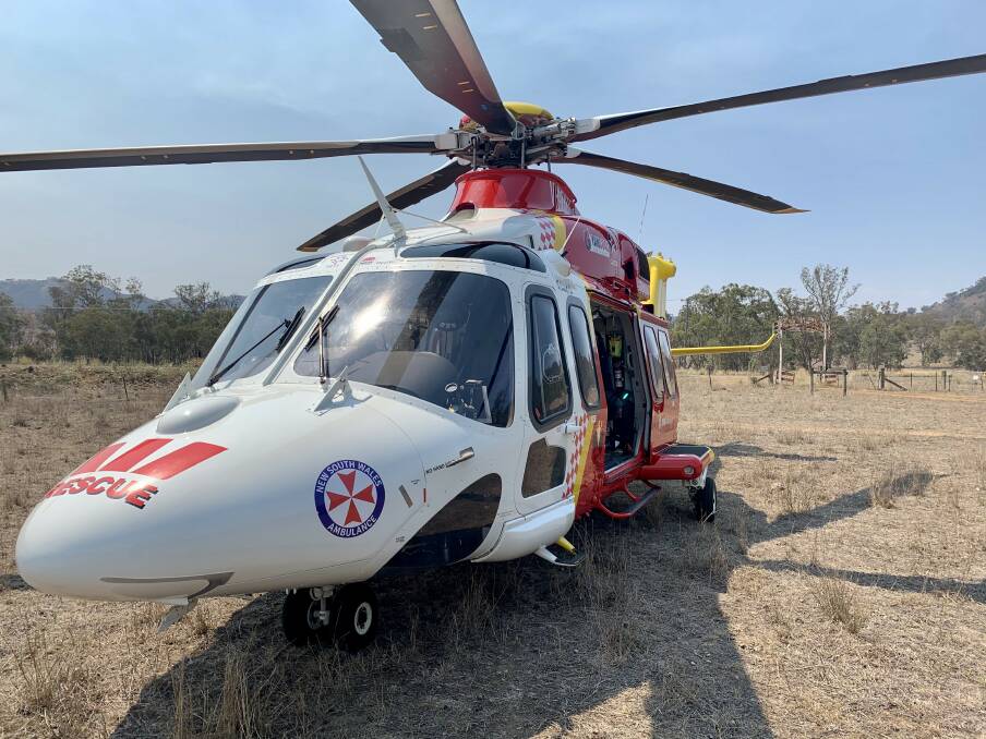 Chaffey mission: The Westpac Rescue Helicopter was tasked to the car crash near Chaffey Dam on Monday afternoon. Photo: Westpac Rescue Helicopter Service