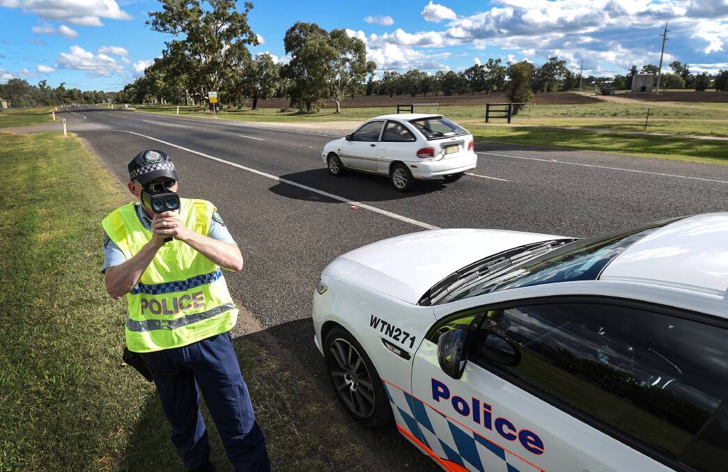 EXTRA BOOST: A highway patrol officer on Scott Road in Tamworth. File photo.