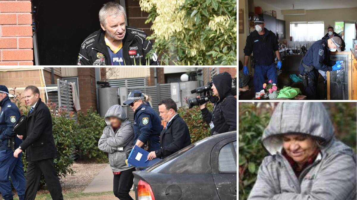 Pleas entered: Rebecca Hanshaw, pictured, was arrested at her Petra Avenue unit in Tamworth, dubbed the 'ice castle' in May 2019. Her partner, Stephen Hanshaw, above, remains before the courts. Photos: Ben Jaffrey, NSW Police
