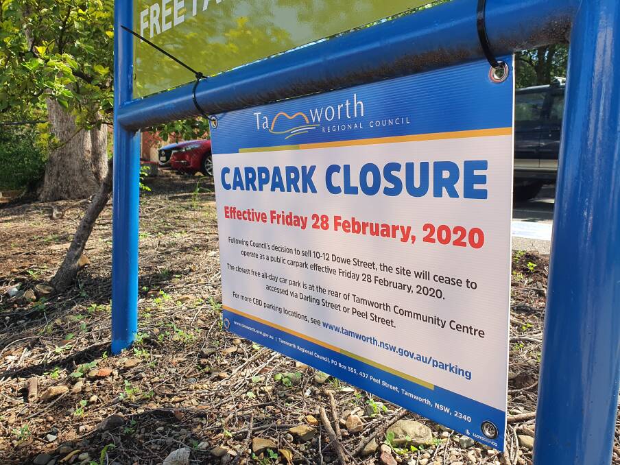 Closed for business: The Dowe Street carpark will shut on Friday, after council sold the land to a private owner earlier this month. Photo: Ben Jaffrey
