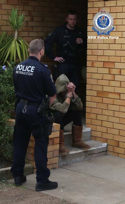 Strike Force Radius: The police sting unfolded in May 2019 with a series of arrests and raids in Tamworth. Photo: NSW Police