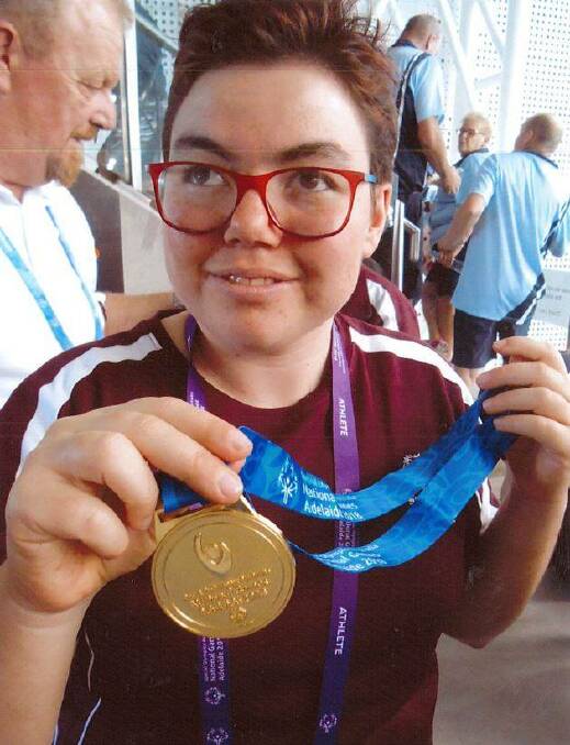 Sentimental value: Four Australian Special Olympics medals, including this one, were stolen in the break-in at a Tamworth caravan park on Tuesday morning.