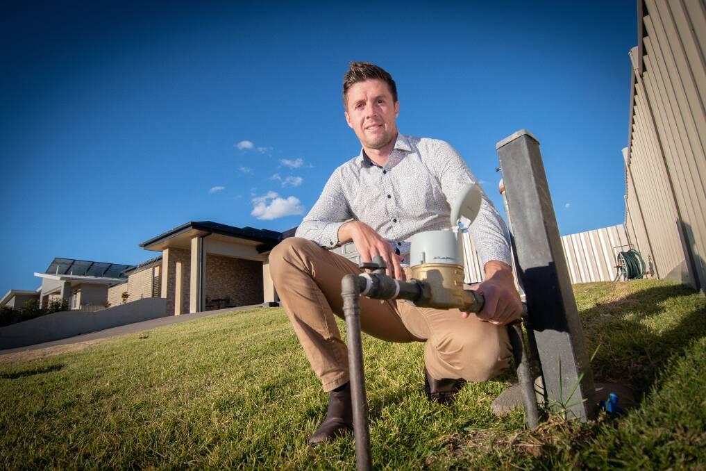 Tamworth homeowner Sam Spokes was alerted to a water leak by Tamworth Regional Council. Picture by Peter Hardin