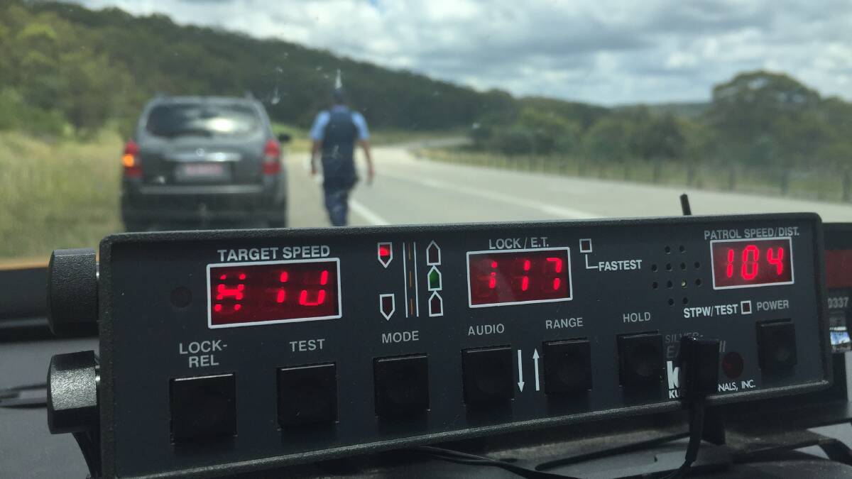 Police blitz: A Glen Innes woman was issued a $265 speeding ticket and lost three demerit points when she was booked at 117km per hour at Black Mountain.