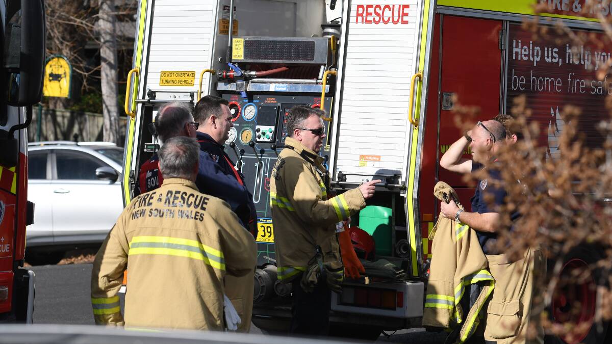 Fire crews, paramedics and police rushed to the scene as the patrons inside were ordered onto the greens. Photos: Gareth Gardner