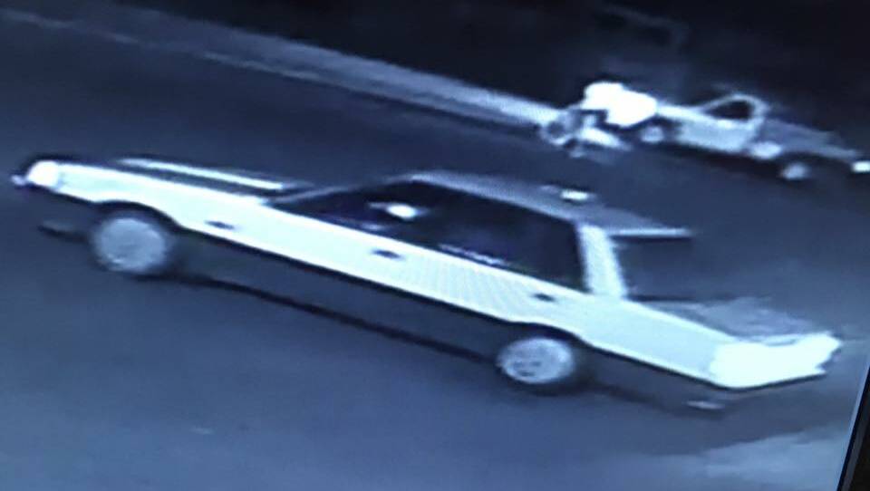 Image released: Oxley police are searching for this car used in the armed hold-up in Nemingha on Thursday morning. Photo: Oxley police