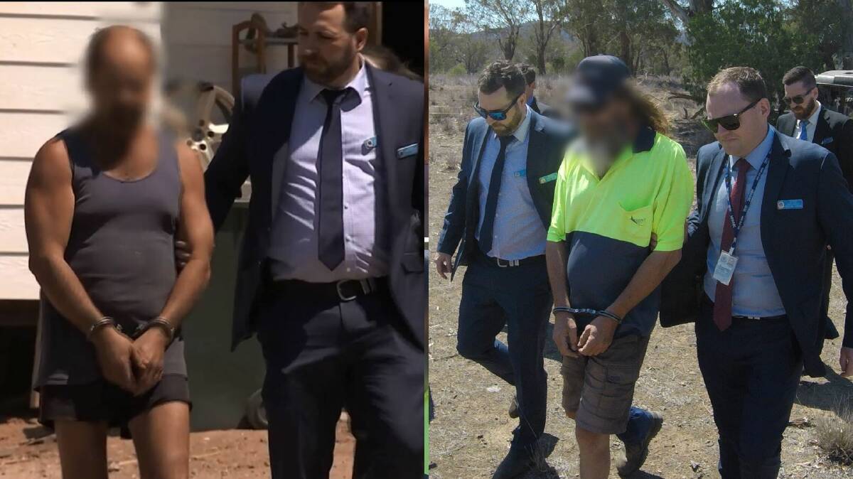 The pair remain behind bars, after they were arrested on Friday morning in the Bingara area. Photos: NSW Police