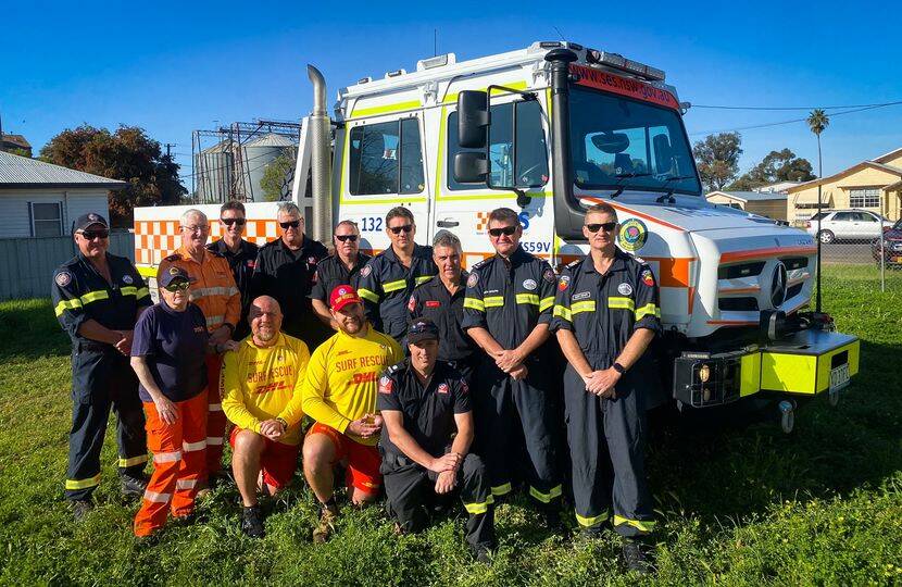 It's been a case of all hands on deck at Wee Waa as multiple agencies work together to help locals with major flooding. Picture by NSW SES