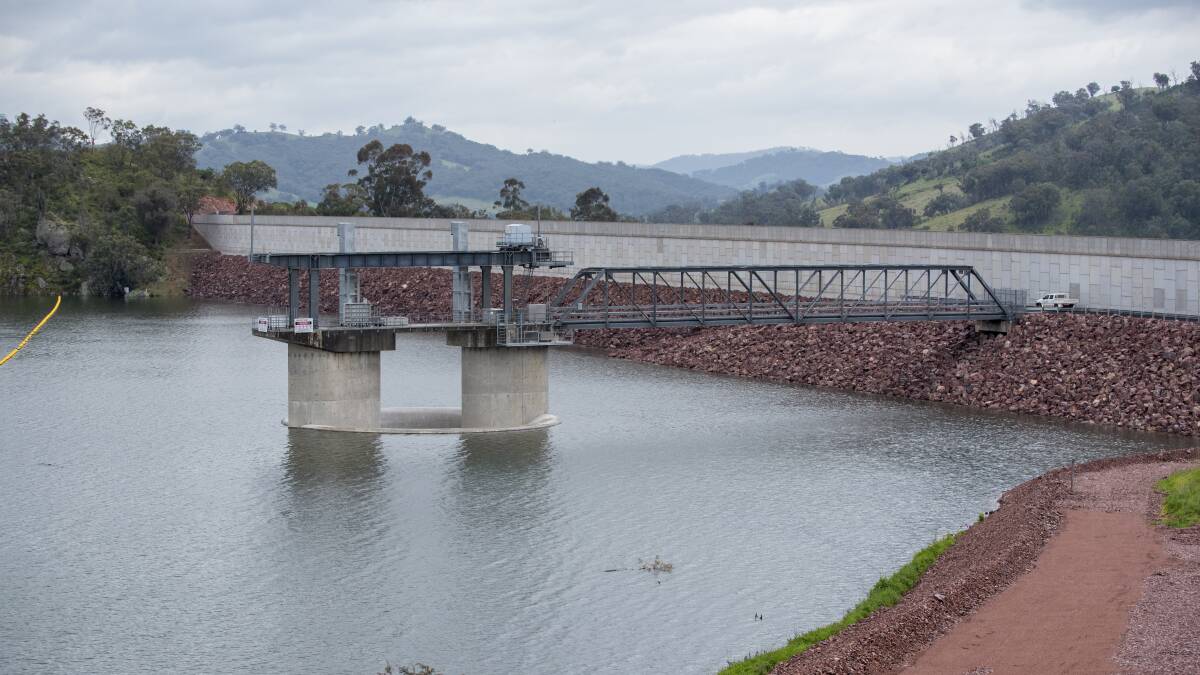 Falling fast: Chaffey Dam is nearing 25 per cent - the trigger for level four water restrictions in Tamworth. Photo: Peter Hardin