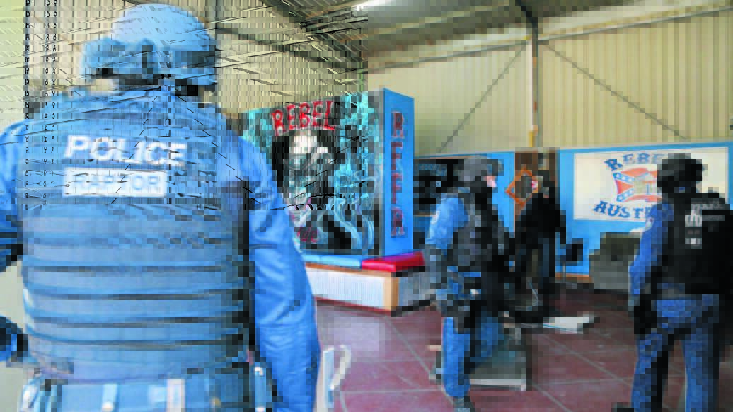 STRIPPED BARE: Strike Force Raptor police stormed the Rebels Clubhouse and dismantled the gang’s headquarters in 2015. Photo: NSW Police