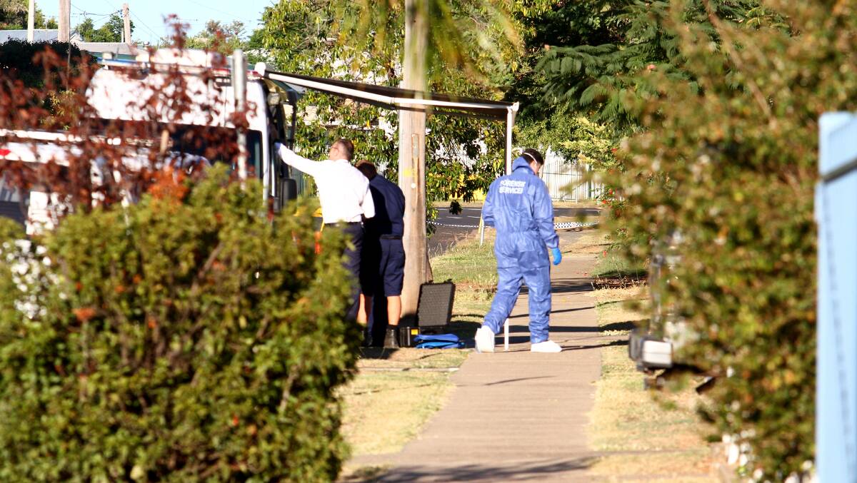 Police still have the Robert Street unit in South Tamworth cordoned off as a crime scene. 