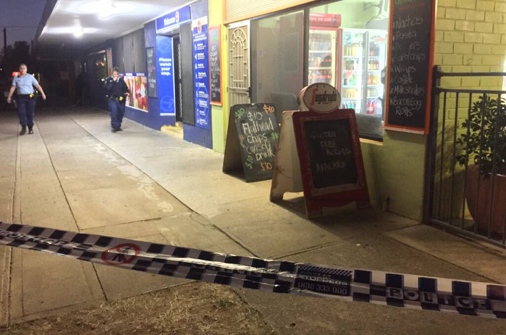 A crime scene was set-up and police are appealing for anyone who saw the robbery at the Hillvue Superette. Photos: Gareth Gardner