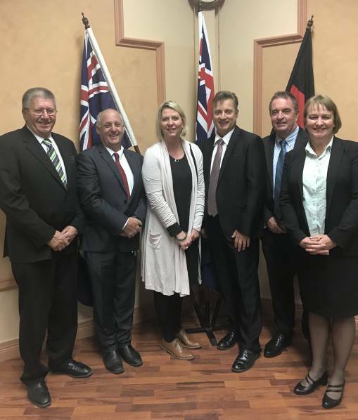 High-level talks: Namoi Unlimited JO representatives that visited Canberra on Monday to discuss several issues. Photo: Supplied
