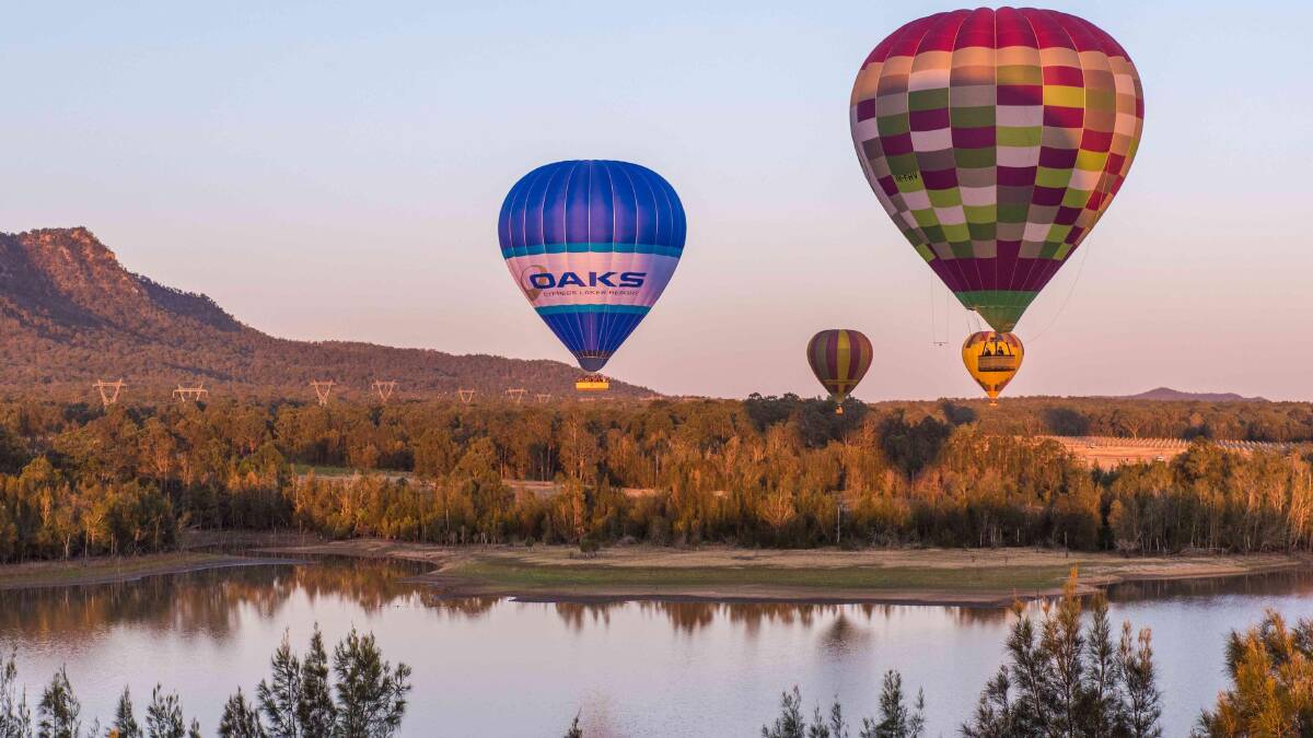 Oaks Cypress Lakes Resort has its own hot-air balloon. 