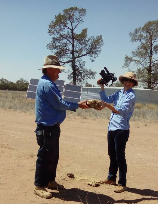HILARIOUS DUO: Moree farmer Andrew O'Neill and filmmaker Merri-May Gill have teamed up to create gold humour. Photo: contributed