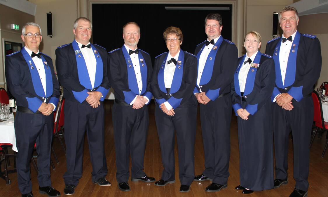 Senior police from across the New England Police District attended the dinner in Moree. 