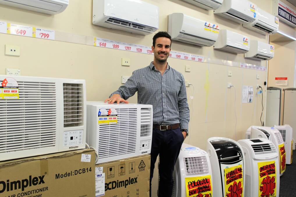 HOT SELLERS: Harvey Norman Moree franchisee Marc Pigdon said air conditioners have been in high demand this summer.