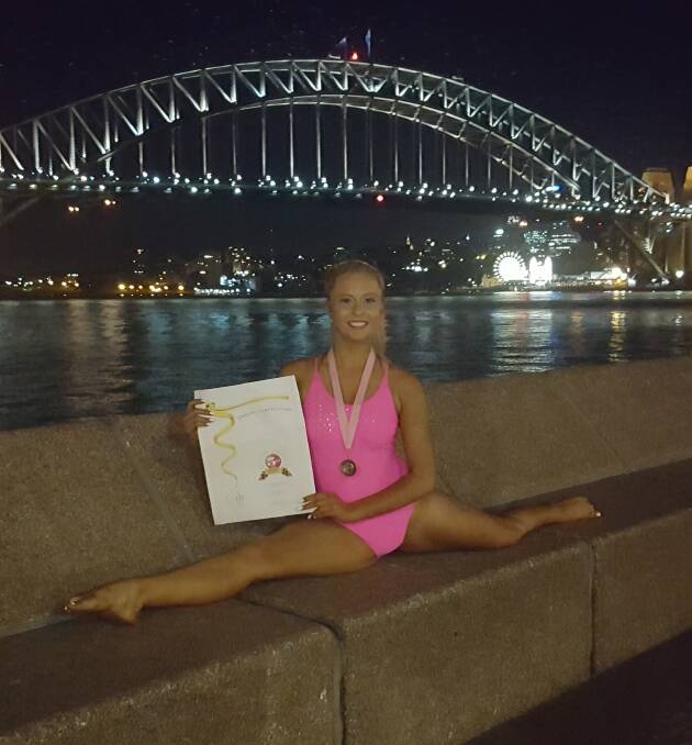 TOP ACHIEVEMENT: Moree's Karlee Briggs with her fifth place certificate.