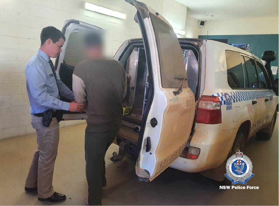 EXTRADITED A 32-year-old man was extradited from Toowoomba to Boggabilla and charged with multiple offences related to rural theft. Photo: NSW Police