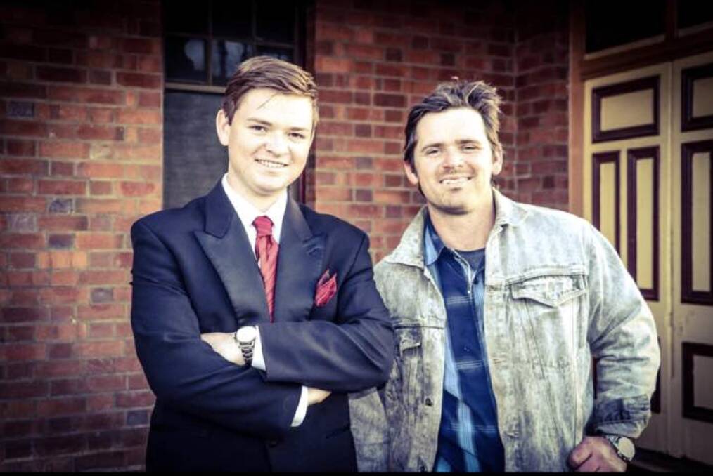 FAMILY: Heath (right) with his brother Ben before the Deb of the Year Ball at the Gunnedah rail station in June. Photo: Supplied