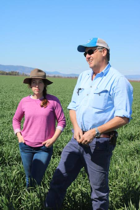 Breeza farmers Sarah Sulman and John Hamparsum at "Drayton" during a visit from NSW Opposition Leader Luke Foley, Shadow Minister for Resources Adam Searle, and Shadow Minister for the Environment Penny Sharpe in 2017. Photo: Vanessa Höhnke