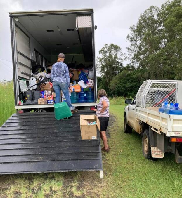 Donations being loaded up at Coraki. Photo: Leanne Summers