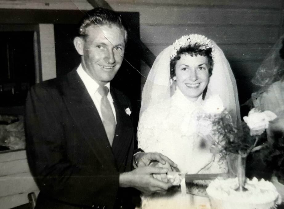 Hal and Judith on their wedding day in 1955.