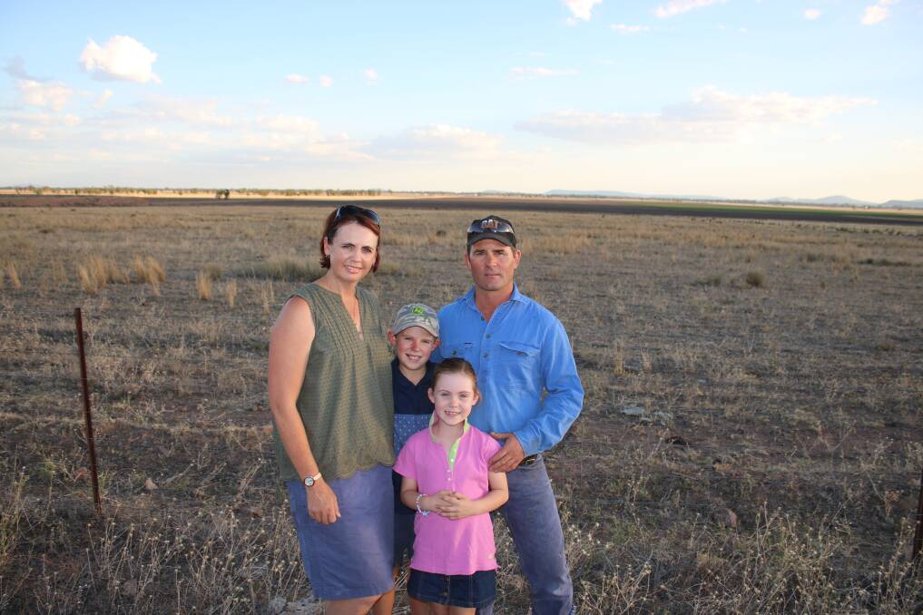 CONCERNS: Emma and Graeme Brown with their children Darby and Maggie on their property, which looks down on the proposed Photon Energy site. Photo: Vanessa Höhnke