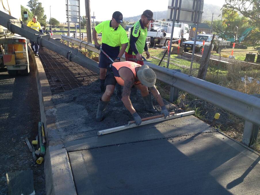 Werris Creek Concrete and Excavation is constructing a new pathway in Single Street. 
The section of pathway pictured is now complete. Photo: supplied
