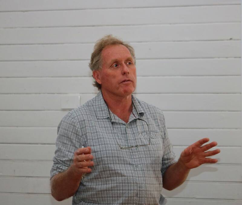 Kootingal ecologist Phil Spark shares his findings at Breeza on Thursday.