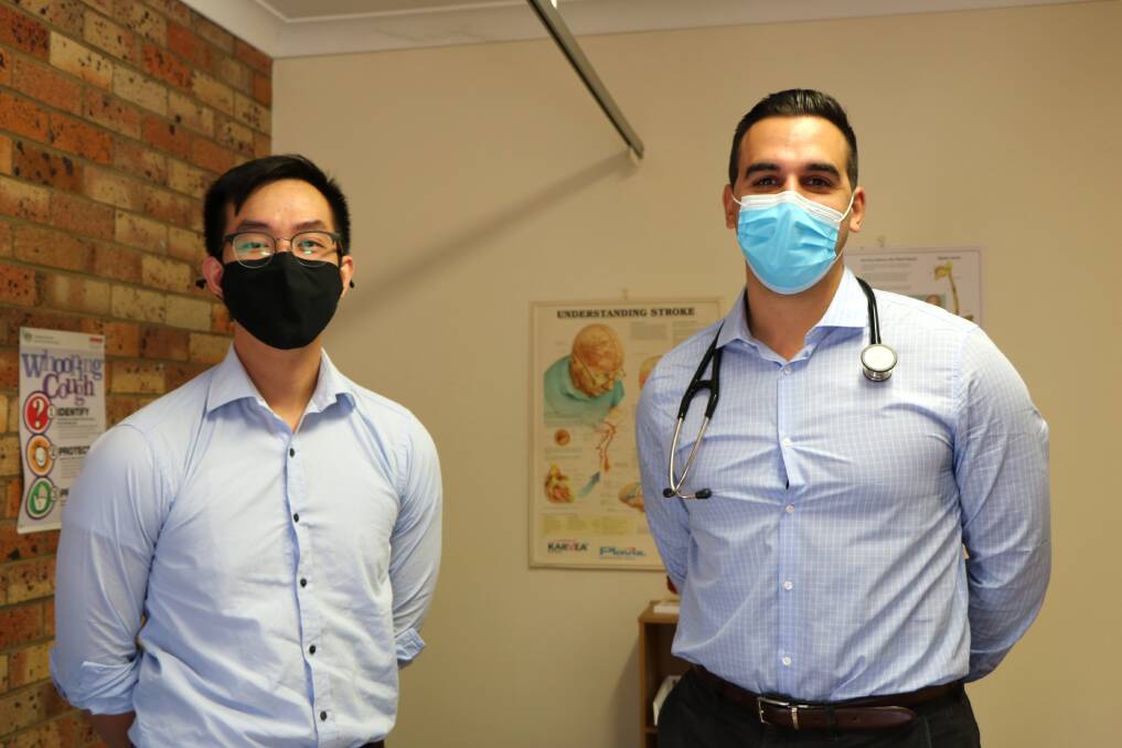 LEARNING CURVE: Dr Victor Vo and Dr Ash Kherlopian will spend six months at Barber Street Practice.