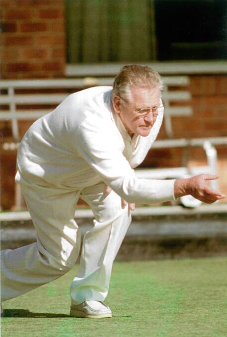 Peter Johnson on the green in his playing days at Gunnedah.  