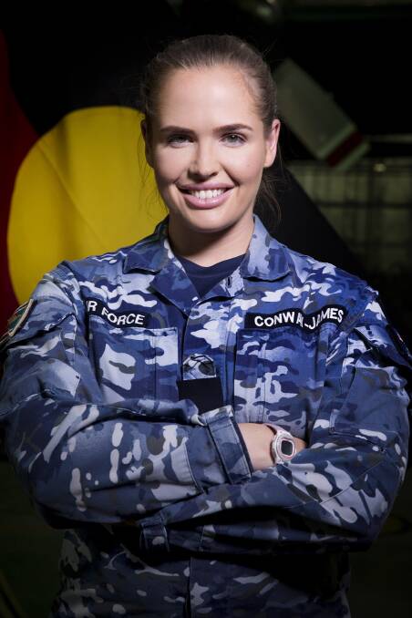 Flight lieutenant Sarah Conway-James is a Gamilaroi woman with ties to Gunnedah. Photo: Supplied