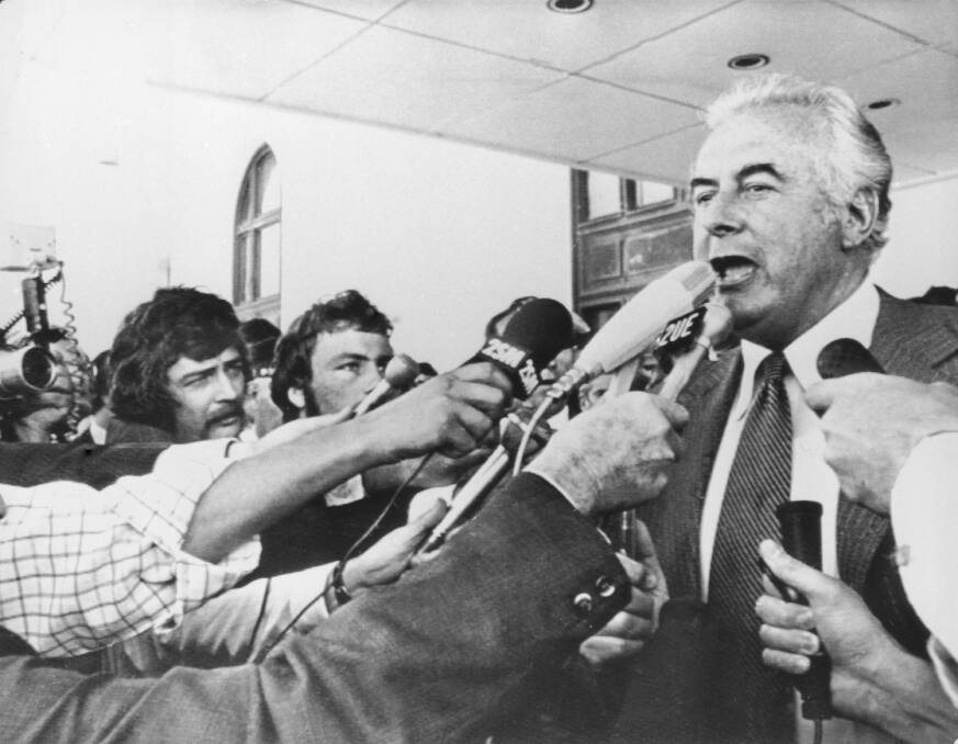 "Well may we say God save the Queen". Gough Whitlam in 1975. Picture: Gough Whitlam