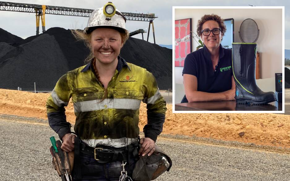 MADE FOR WORKING: Georgia Foley is one of the featured women in an upcoming campaign 'In Her Boots' launched by Penny Crawford (inset). Photos: Supplied