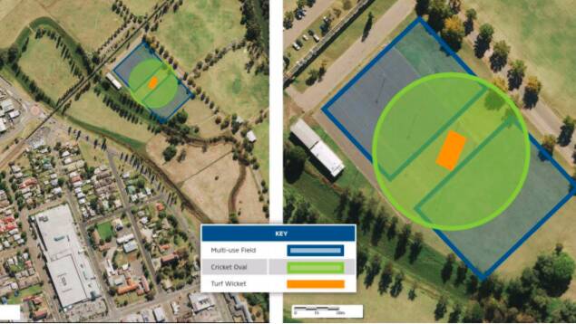 PLAN: Stage One of Tamworth Turf Precinct Masterplan's proposed field layout. Source: Tamworth Regional Council
