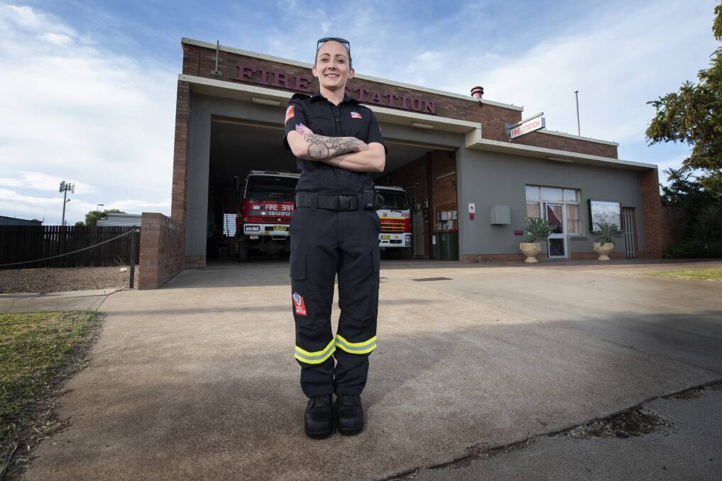 WELCOME: Rebecca Bird has been welcomed to Gunnedah's Fire and Rescue Station 314, after moving to town from Narrabri. Photo: Peter Hardin
