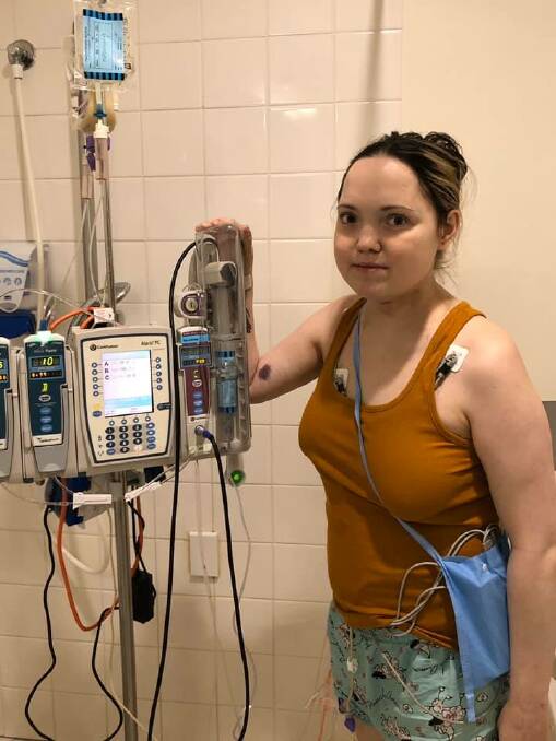 BREATH: Cassie Brandon after her double lung transplant in June. Living with Cystic Fibrosis, she found out at the start of 2019 she would need the surgery. Photo: Supplied