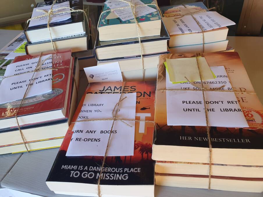 NEW CRAZE: Over 431 books have been borrowed since Quirindi and Werris Creek libraries introduced 'click and collect' services. Here are some waiting to be picked up.