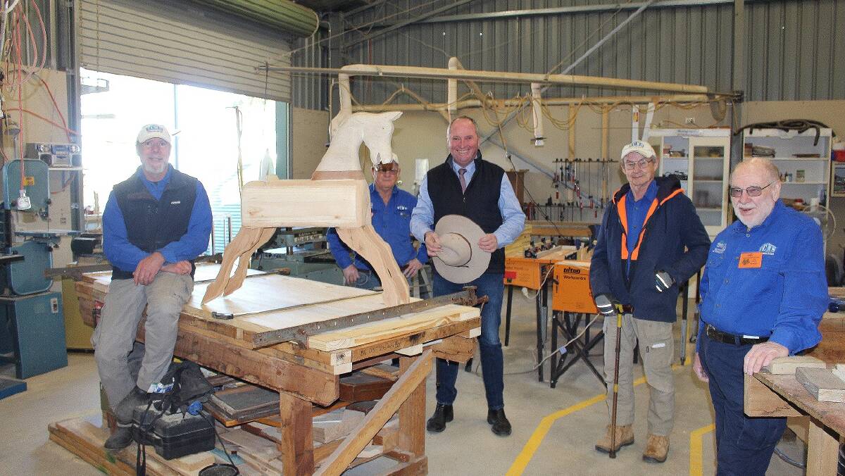 Barnaby Joyce at the shed.