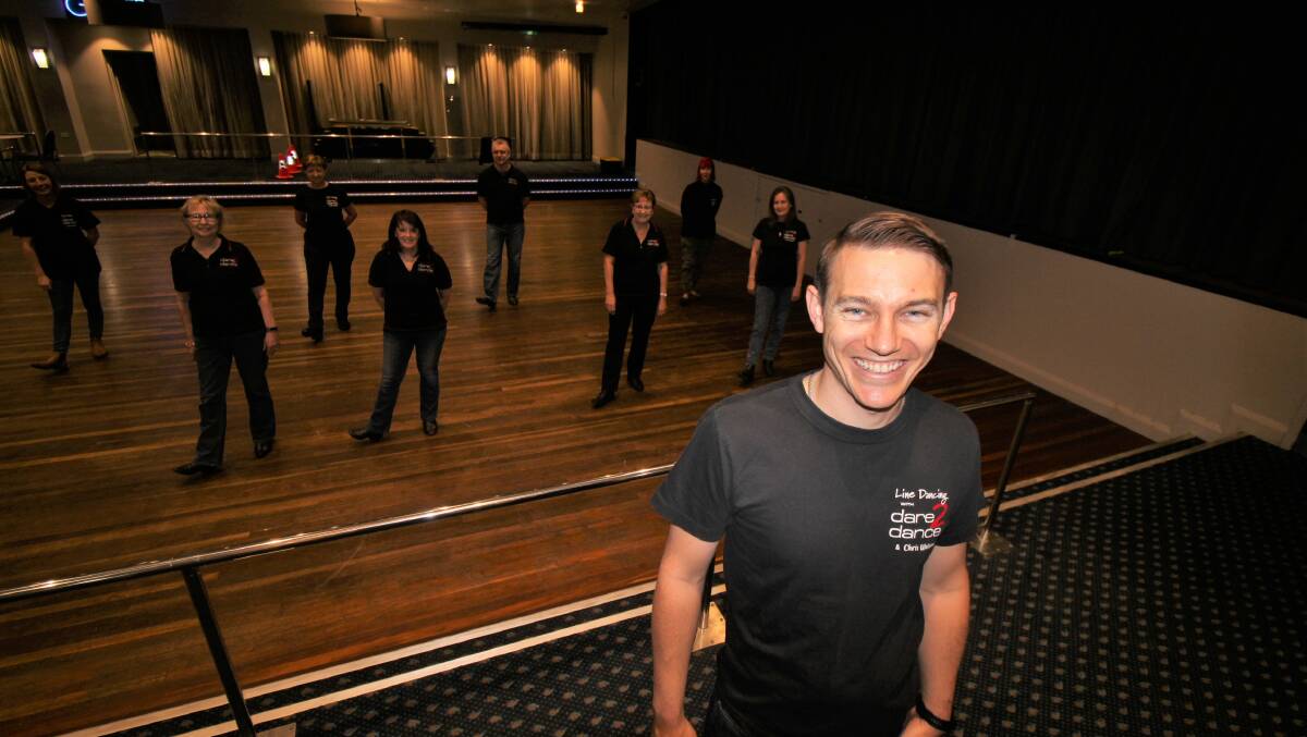 LINED UP: Dare 2 Dance's Chris Watson and his line dancing troupe were one of over 40 acts live-streamed across the festival. Photo: Jacinta Dickins