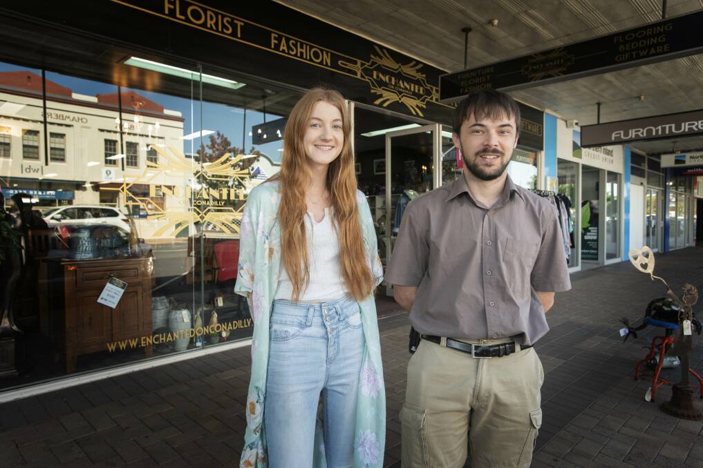RECOGNITION: For Kate Bishop and Josh Dolbel, both employees for Gunnedah's Enchanted on Conadilly, their nominations came as a welcome surprise. Photo: Peter Hardin
