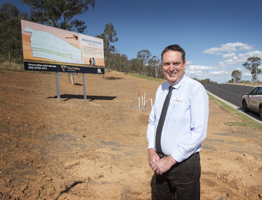 MOVING FORWARD: Peel Valley Real Estate's Robert Miller says he can see Tamworth moving forward in the next two or three years at a high rate due to the increasing rate of city interest. Photo: Peter Hardin
