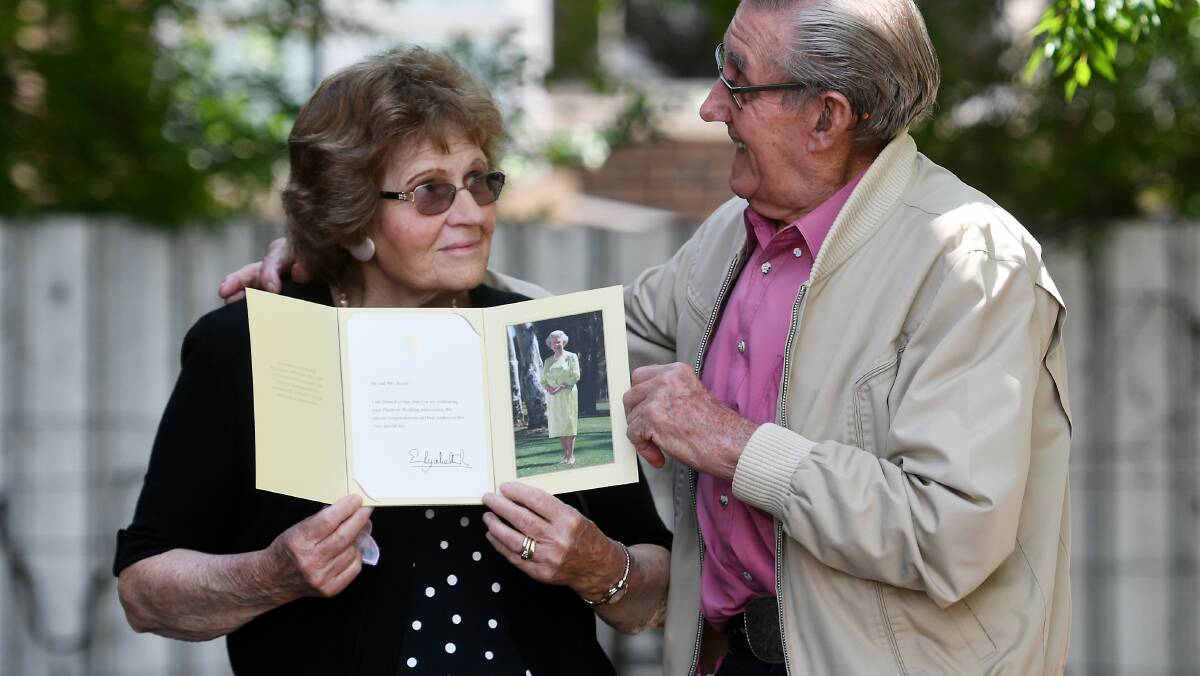BOND: Eileen and John Brand on their 60th wedding anniversary. Photo: Gareth Gardner