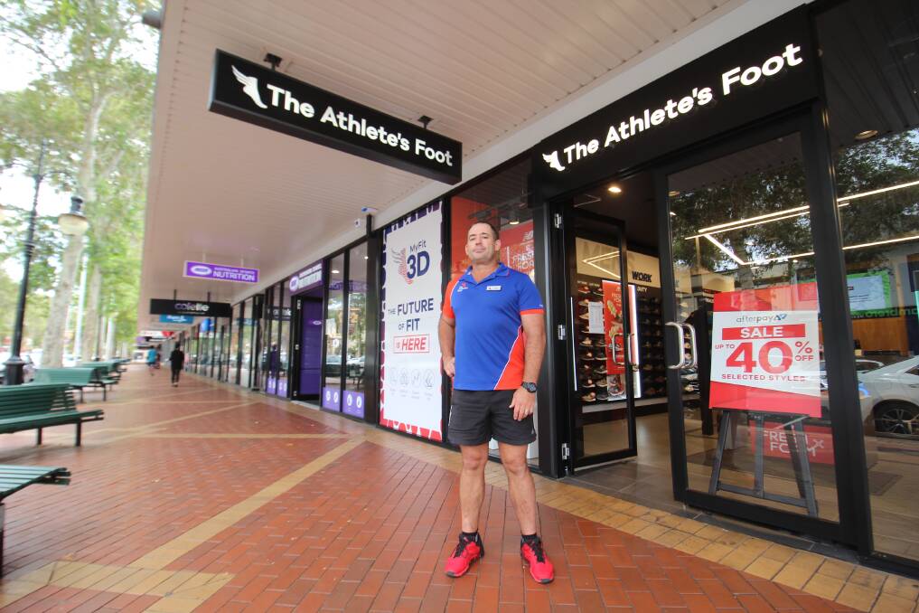 SAD DAY: Athlete's Foot franchisee Paul Lawrence has had to lay off five staff, and will close on Sunday at 1pm. PHOTO: Jacinta Dickins