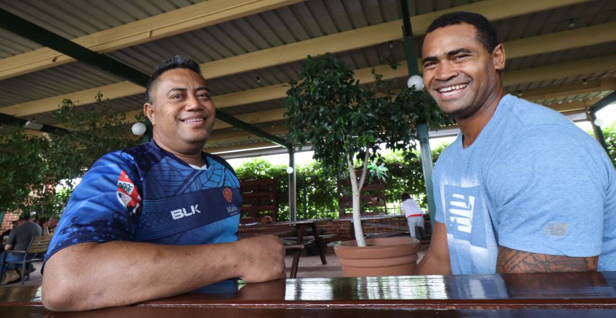 WORK: This is the first time Vuate Sukulu and Channel Mario have been in Australia, coming in the first wave of a Pacific Islander worker's scheme. Photo: Jacinta Dickins