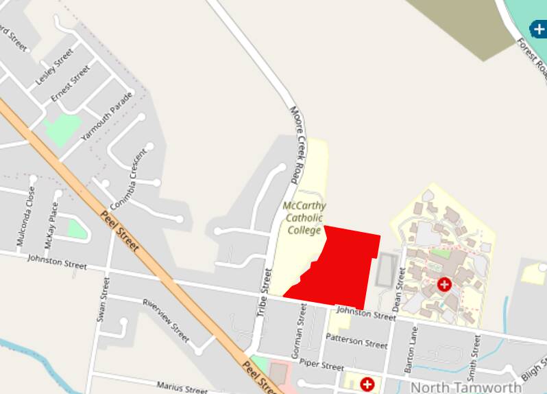 The location of the data centre would be next to McCarthy College in North Tamworth.