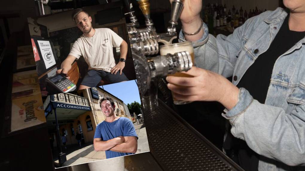 DROUGHT: The Tamworth licensee Alex Nicholls, top, and The Courthouse owner Fraser Haughton, bottom, say they've struggled to find casual workers of the holidays.