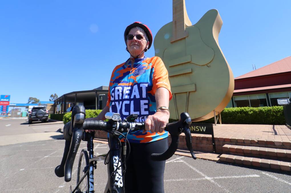 TRUE TAMWORTH HERO: Kathy Challinor is on her third mission to raise money for children with cancer as part of the Great Cycle Challenge. Photo: Jacinta Dickins